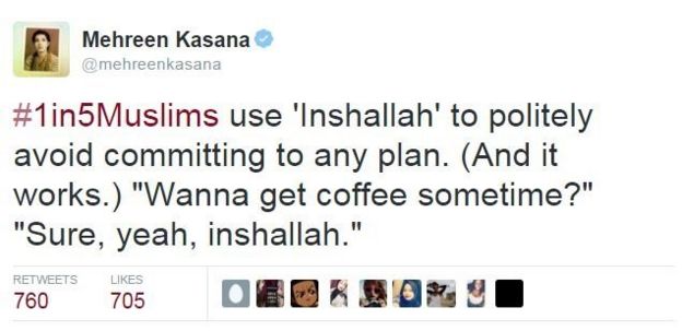 #1in5Muslims joke about use of phrase 