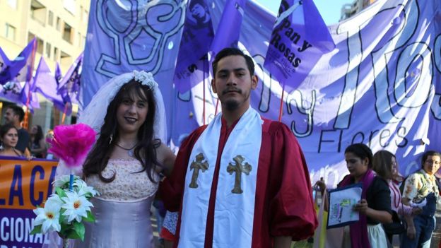 En Santiago de Chile también hubo actividades para conmemorar el Día de la Mujer.