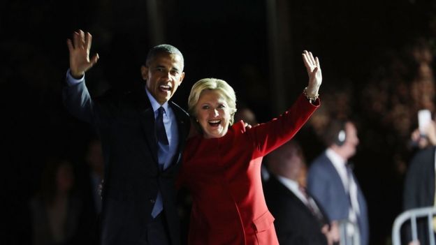 Barack Obama y Hillary Clinton.