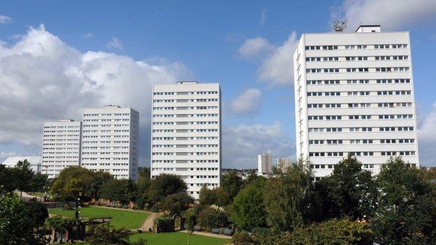 Blocks of flats in Birmingham