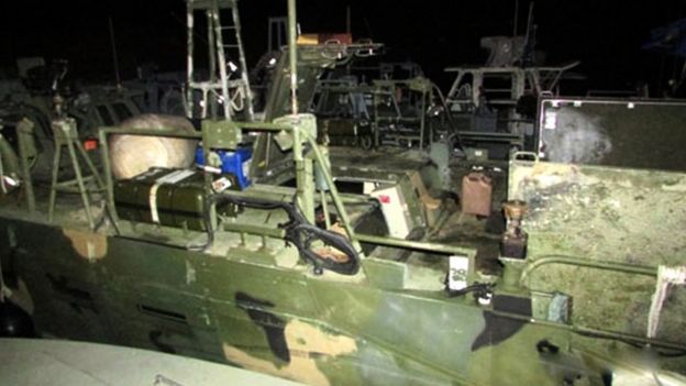 A US patrol boat seized by Iran