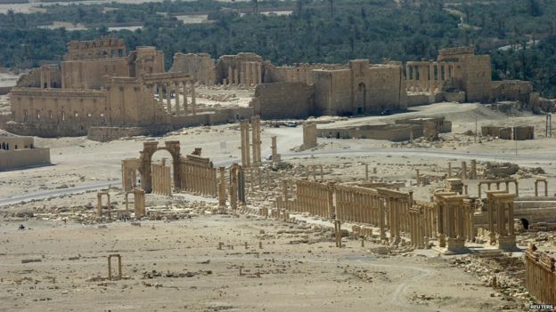The ancient Temple of Bel at Palmyra, Syria, (13 June 2009)