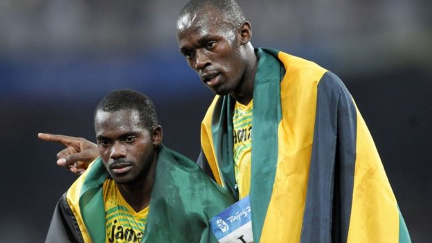 Nesta Carter y Usain Bolt
