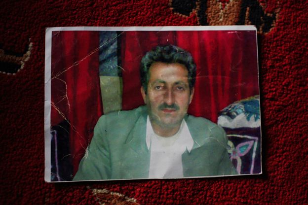 A photo of the man on the operating table when he was alive