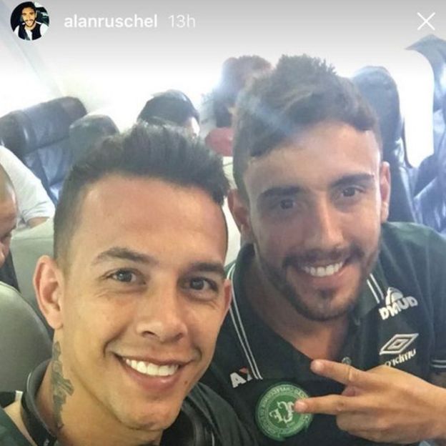 Postagem de Alan Ruschel nas redes sociais