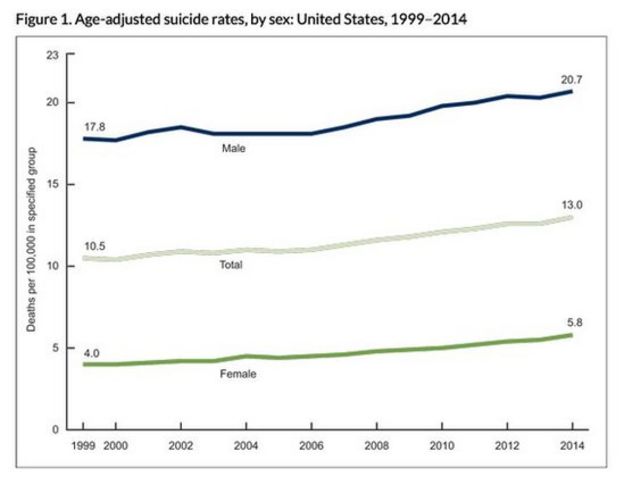 CDC chart on suicides