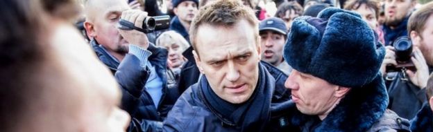 Alexei Navalny detained on Sunday