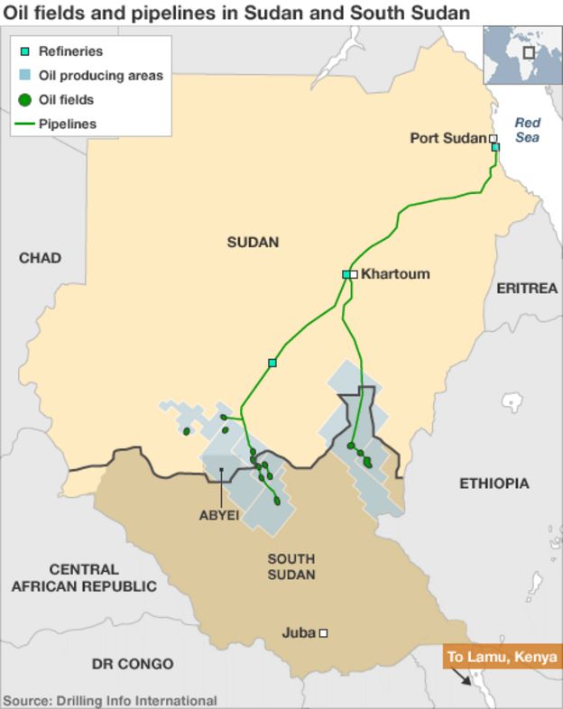South Sudan Oil Blocks Map