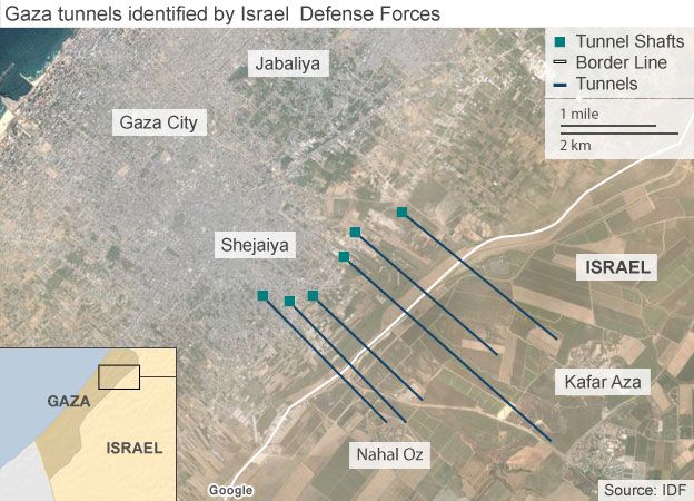 IDF map of tunnels Map Uk Gaza Map Uk Gaza IDF map of tunnels
