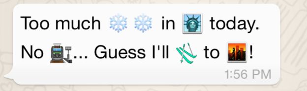 Emojis with snow