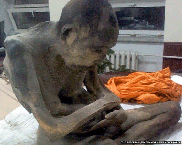 The mummified monk found on 27 January in Mongolia