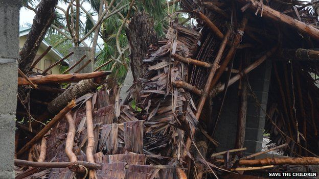 Destruction caused by Cyclone Pam in Vanuatu, 14 March 2015