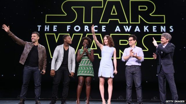 Star Wars The Force Awakens Harrison Ford Joins Jj Abrams And Cast At D23 Expo Bbc News 