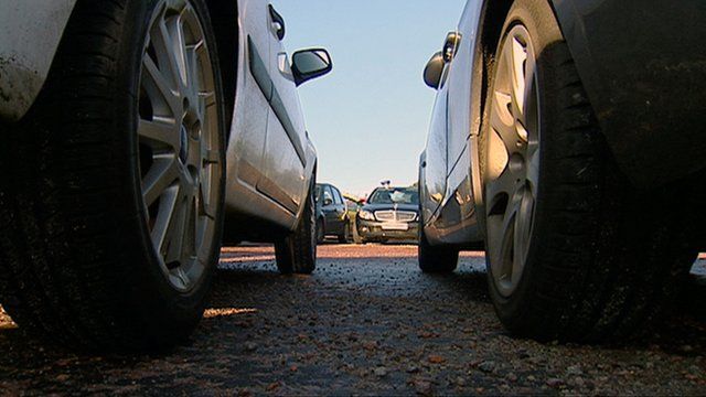 Cars in a car park