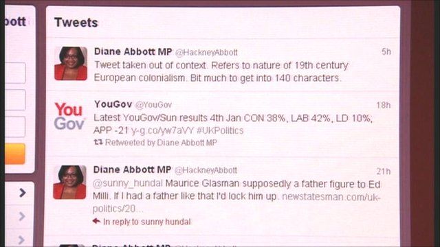 Diane Abbott twitter page