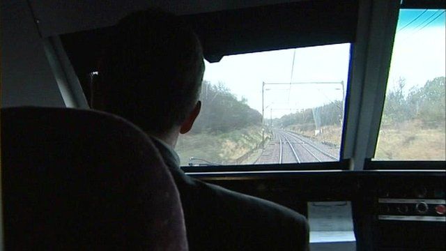 Drivers view of Norwich to London line