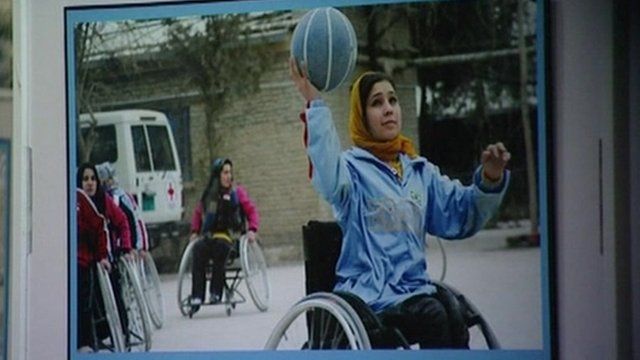 Picture from "Lend me your leg" exhibition in Kabul.