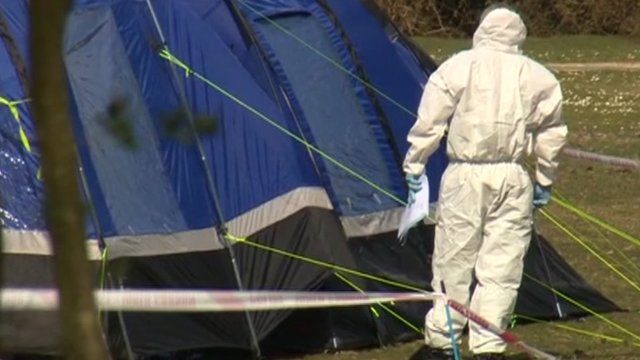 Crime scene investigator at the scene of the crime