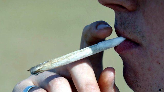 Person smoking cannabis