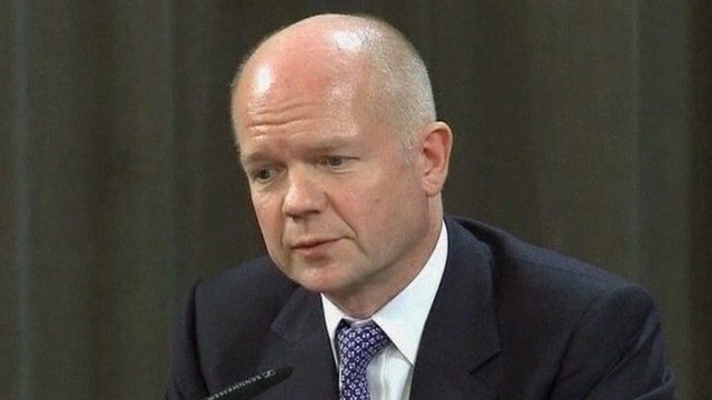 British Foreign Secretary William Hague