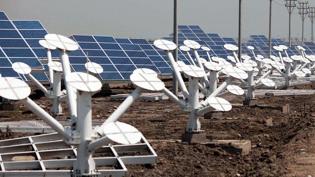 Solar panels near Tianjin, China