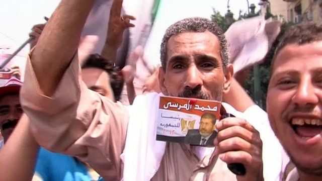 Supporters of the Muslim Brotherhood rally in Cairo