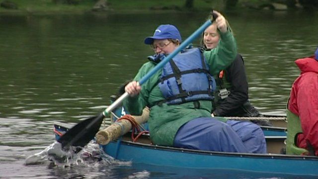 Canoeing organised by the Charity Bank