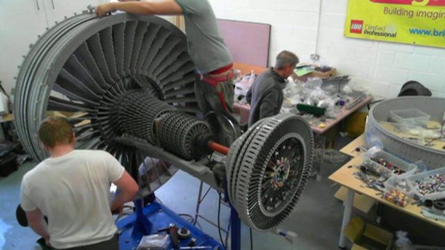 Replica engine being built