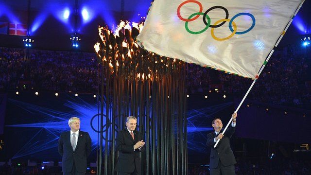 Olympic flag handover