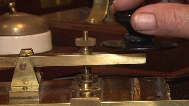 In the replica Titanic radio room