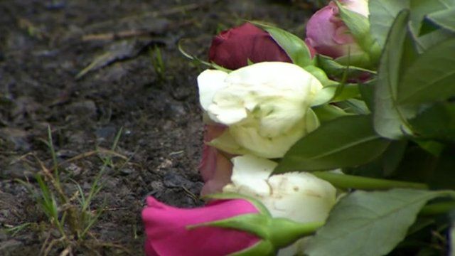 Flowers at scene of shooting