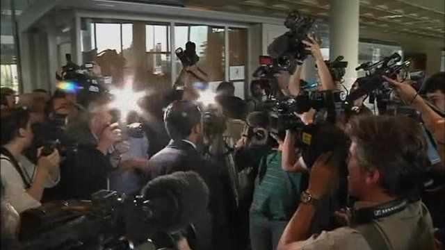 Media scrum greets royal lawyers