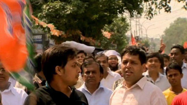 Protesters on the streets of Delhi
