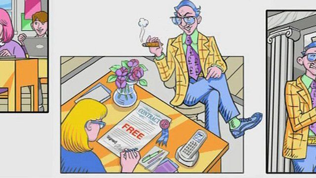 Cartoon of equipment mis-selling