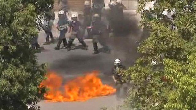 Riot police in Athens