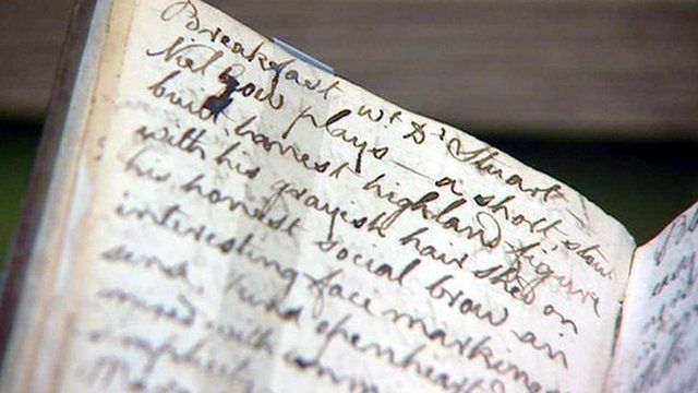 Diary entry written by Robert Burns