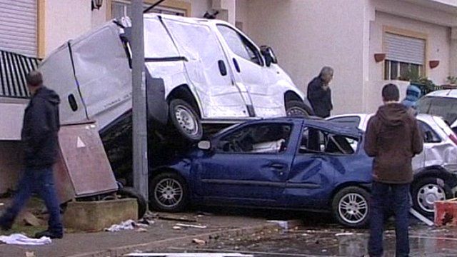 Damaged vehicles