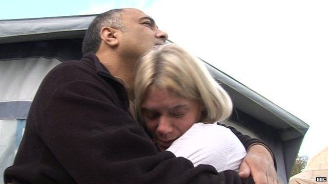 Asa and Gwen Pryke hugging