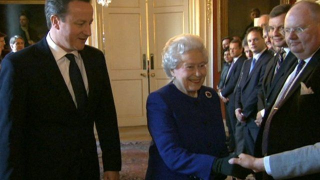 David Cameron with The Queen
