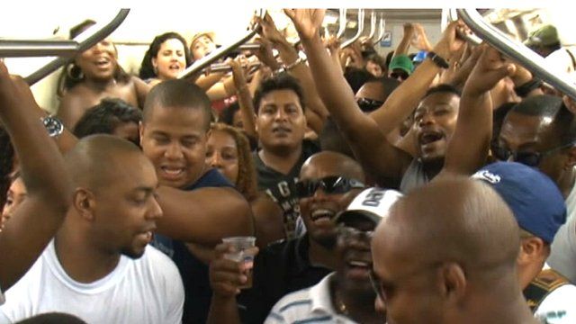 Samba train in Brazil