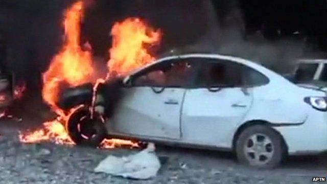 Car on fire