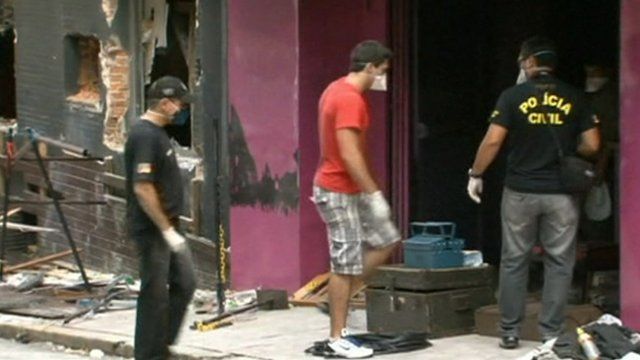 Brazilian nightclub damaged by fire