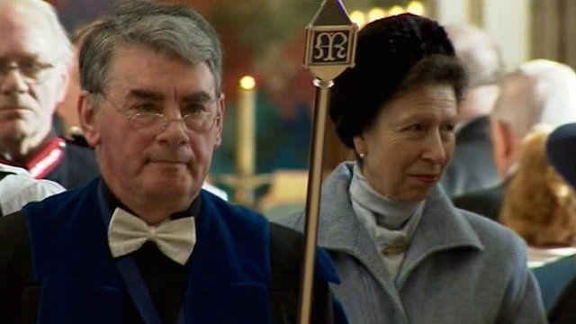 Princess Anne in Chelmsford Cathedral