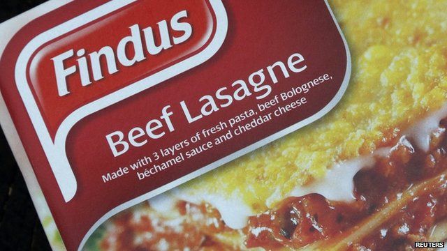 A box of Findus brand beef lasagne