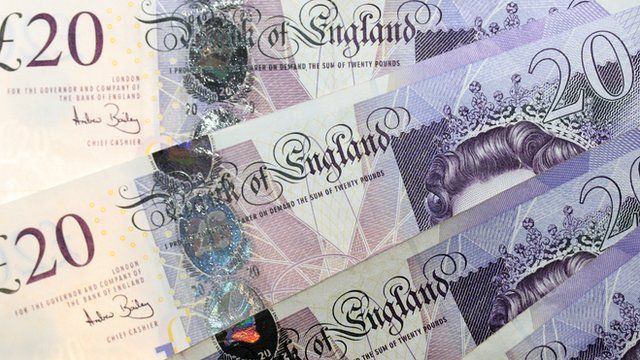 Twenty-pound notes