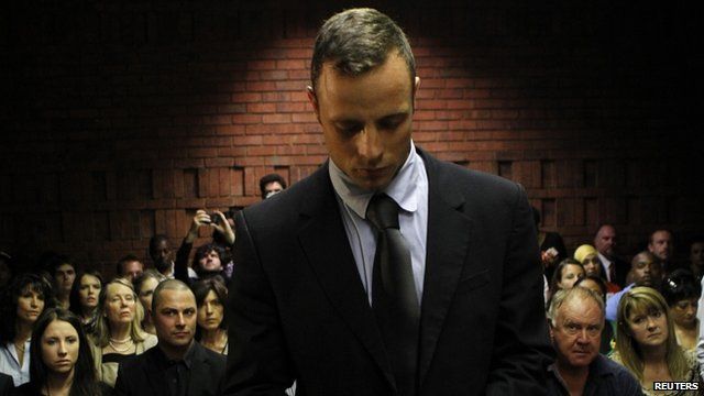 Oscar Pistorius in court on 22 February 2013