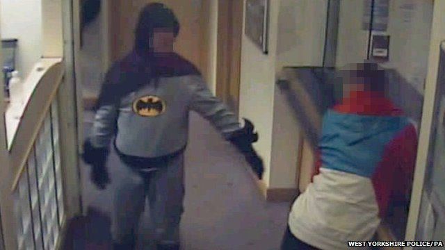 Batman and suspect
