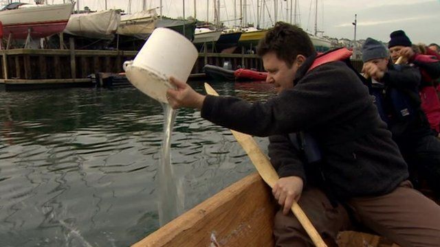 Jon Kay on board the boat