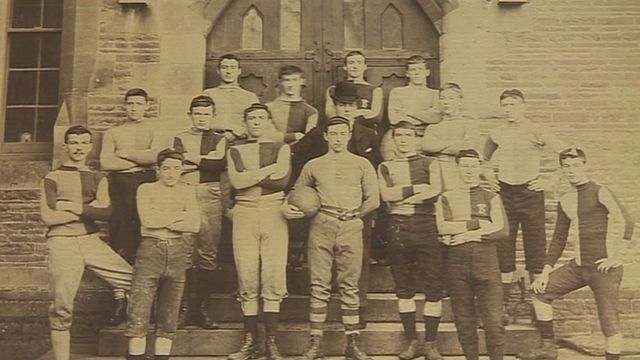 Llandovery College archive photo of rugby team