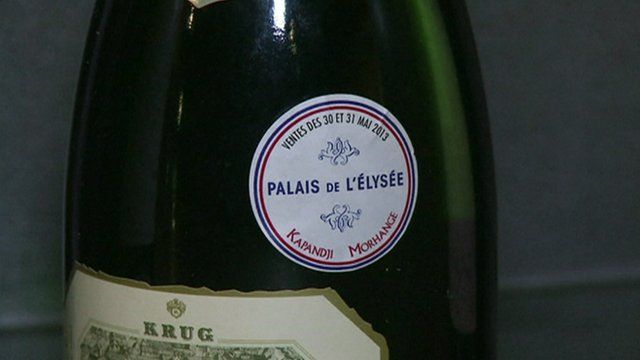 Bottle of wine with Elyseé stamp